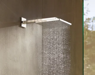 Hansgrohe Raindance E 300 Hoofddouche met douchearm mat wit