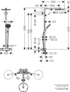 Hansgrohe Raindance S Doucheset