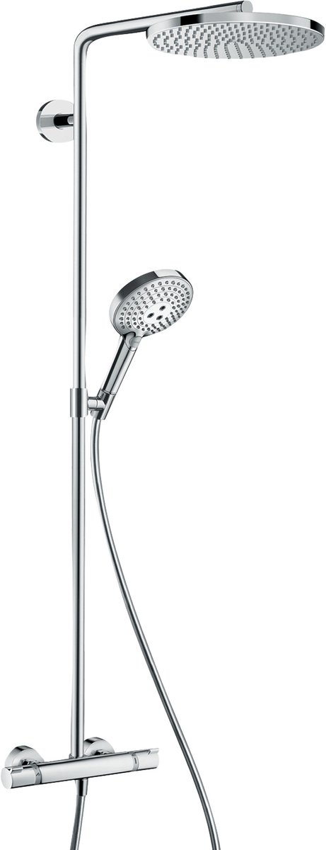 Wat vinden we goed aan de hansgrohe Raindance Select S 240 PowderRain Showerpipe met thermostaat chroom