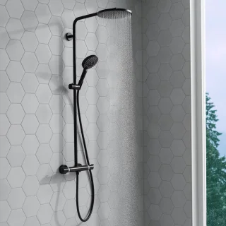 hansgrohe Raindance Select S 240 Showerpipe mat zwart