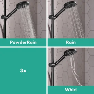 hansgrohe Raindance Select S 240 Showerpipe mat zwart