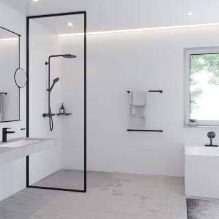 hansgrohe Raindance Select S 240 Showerpipe mat zwart
