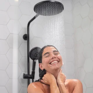 hansgrohe Raindance Select S 240 Showerpipe mat zwart