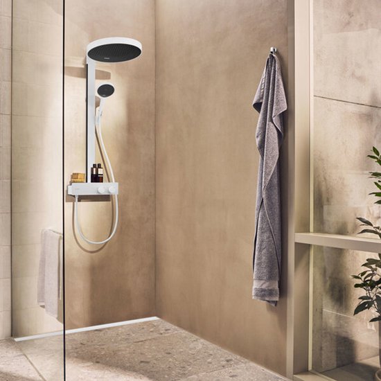Hansgrohe Rainfinity 360 1jet Showerpipe Zwart met Showertablet 350 review