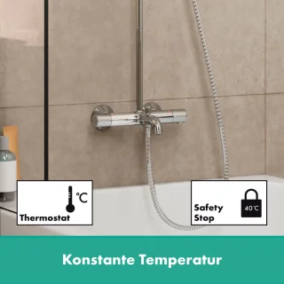 Hansgrohe Vernis Blend Regendoucheset met Badthermostaat Chroom