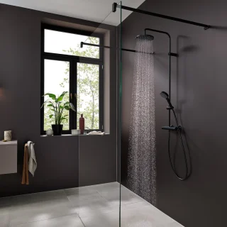hansgrohe Vernis Blend Showerpipe 200 1jet mat zwart