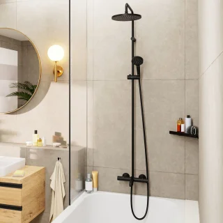 hansgrohe Vernis Blend Showerpipe 240 1jet met Badthermostaat Mat Zwart