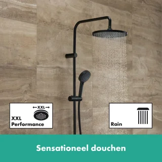 hansgrohe Vernis Blend Showerpipe 240 1jet Thermostaat Mat Zwart