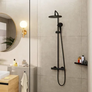 hansgrohe Vernis Blend Showerpipe 240 1jet Thermostaat Mat Zwart
