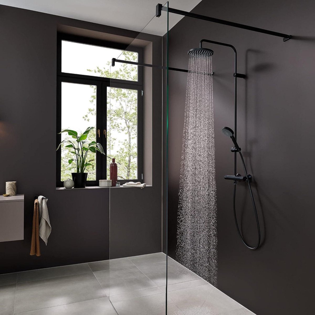 hansgrohe Vernis Blend Showerpipe zwart mat