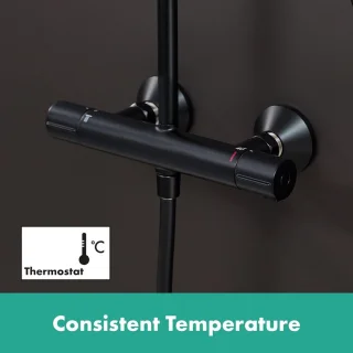 hansgrohe Vernis Blend Showerpipe zwart mat