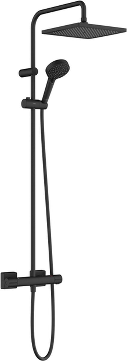 Wat vinden we goed aan de hansgrohe Vernis Shape Showerpipe 240 1jet Thermostaat Mat Zwart