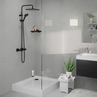 hansgrohe Vernis Shape Showerpipe 240 1jet Thermostaat Mat Zwart