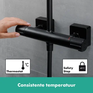 hansgrohe Vernis Shape Showerpipe 240 1jet Thermostaat Mat Zwart