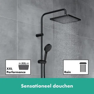 hansgrohe Vernis Shape Showerpipe 240 Thermostaat Mat Zwart