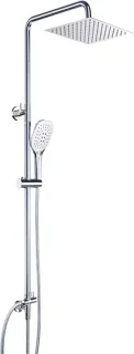 Happyment Regendouche Set met Thermostaatkraan RVS Zilver