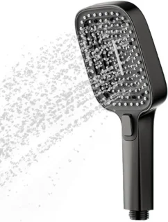 Hoge druk douchekop handdouche vierkant 18x13cm zilver