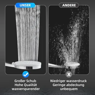 Hogedruk 5-traps douchekop Chroom