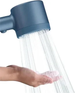 Hogedruk douchekop regen blauw
