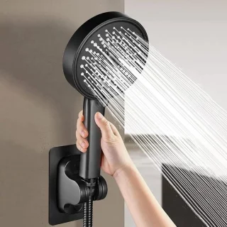 Hogedruk handdouche mat zwart