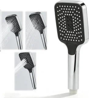 Hogedruk handdouche regen - 26,5 x 9,5 cm - chroom