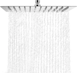 Hoofddouche rvs regendouche vierkant 30 x 30 cm chroom