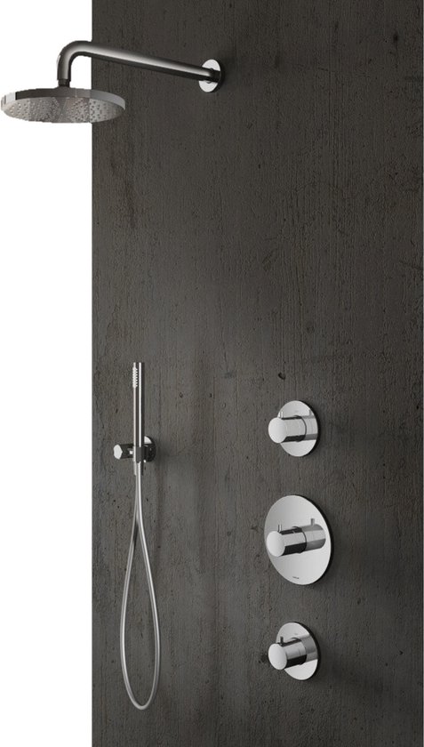 Hotbath Buddy IBS Regendoucheset 35cm Geborsteld Nikkel