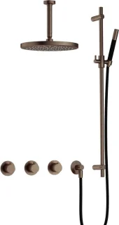 Hotbath Cobber 70 douche inbouwset verouderd messing