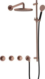 Hotbath Cobber 70 thermostatische douche inbouwset geborsteld koper PVD
