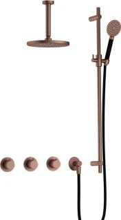 Hotbath Cobber 70 thermostatische inbouwdoucheset geborsteld