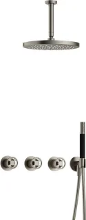 Hotbath Cobber@Work Cobber@W 70 thermostatische douche-inbouwset M106, geborsteld nikkel