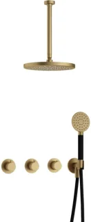 Hotbath Cobber CB7067 - Inbouw regendoucheset - Geborsteld Messing