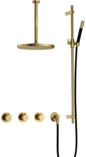Hotbath Cobber CB7067 inbouw regendoucheset geborsteld messing PVD