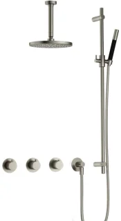 Hotbath Cobber CB7067 - Inbouw regendoucheset - Geborsteld nikkel