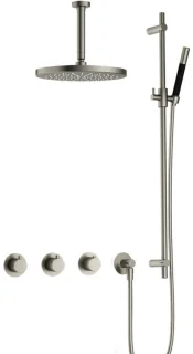 Hotbath Cobber CB7067 inbouw regendoucheset geborsteld nikkel