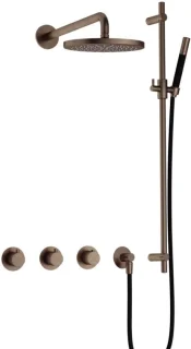 Hotbath Cobber CB7067 inbouw regendoucheset in verouderd messing
