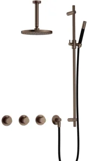 Hotbath Cobber CB7067 inbouw regendoucheset in verouderd messing