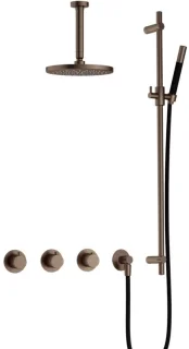 Hotbath Cobber CB7067 inbouw regendoucheset in verouderd messing