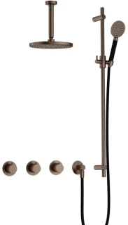 Hotbath Cobber CB7067 inbouw regendoucheset in verouderd messing