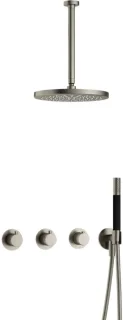 Hotbath Cobber CB7067 inbouw regendoucheset met M106 handdouche geborsteld nikkel