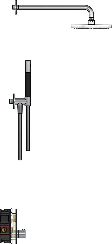 Hotbath Cobber IBS22 Regendoucheset Inbouw Chroom