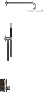 Hotbath Cobber IBS22CR1257 inbouwdoucheset met 2 ronde pushbuttons