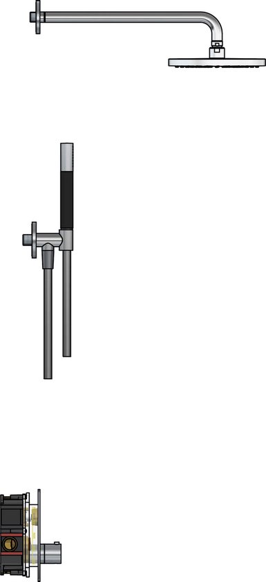 Hotbath Cobber IBS23 Regendoucheset Inbouw Chroom
