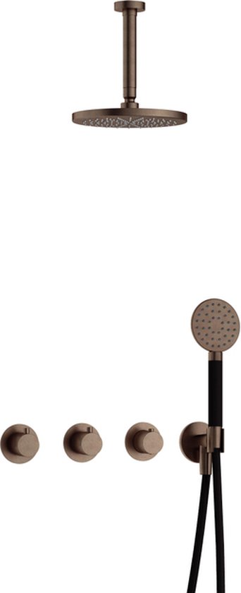 Hotbath Cobber IBS70 Regendoucheset inbouw verouderd messing