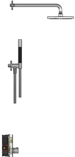 Hotbath Cobber inbouw regendoucheset