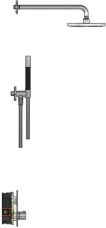 Hotbath Cobber inbouw regendoucheset