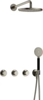 Hotbath Cobber X 70 douche-inbouwset geborsteld nikkel