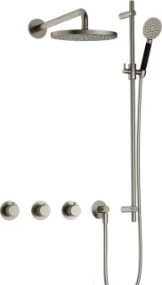 Hotbath Cobber X CobberX70 thermostatische inbouwset geborsteld nikkel