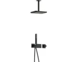 Hotbath Gal douche inbouwset geborsteld Gunmetal PVD
