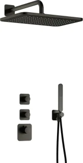Hotbath Gal douche-inbouwset GL106, geborsteld Gunmetal PVD